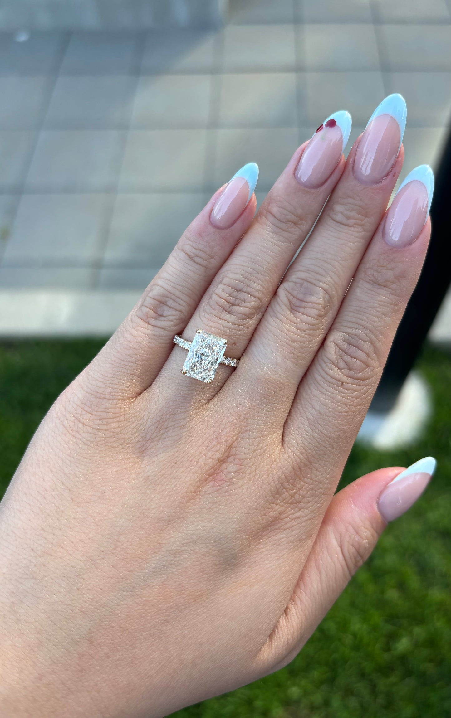 4.32 CTW Radiant Cut Lab Grown Diamond Engagement Ring