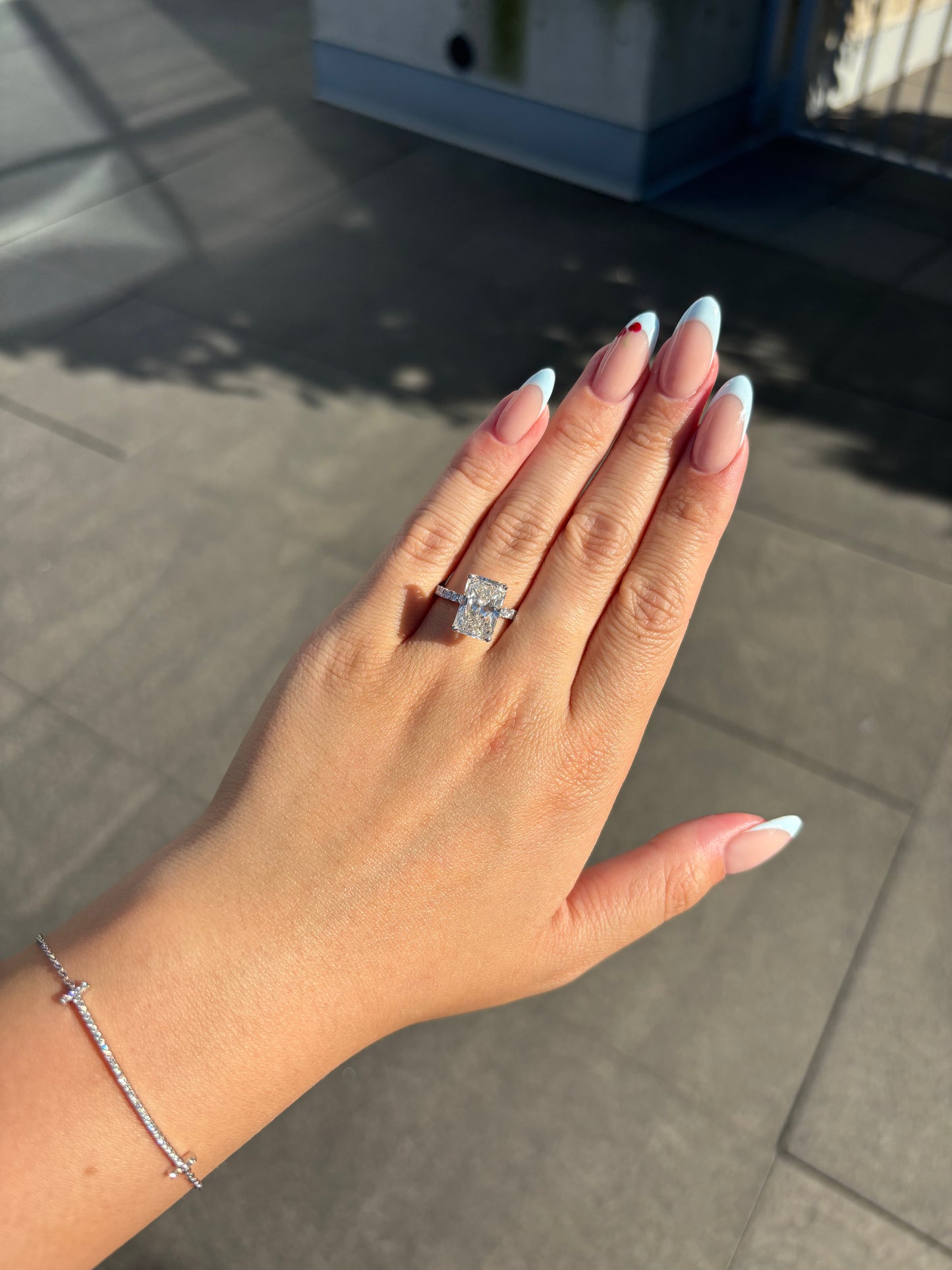5.30 CTW Radiant Cut Lab Grown Diamond Engagement Ring