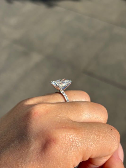 5.30 CTW Radiant Cut Lab Grown Diamond Engagement Ring